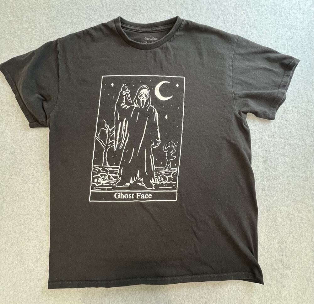 Ghost Face Tarot T Shirt Black Sz Large halloween